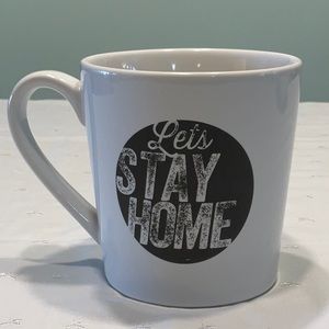 Life is Good Large Ceramic Mug Let’s Stay Home